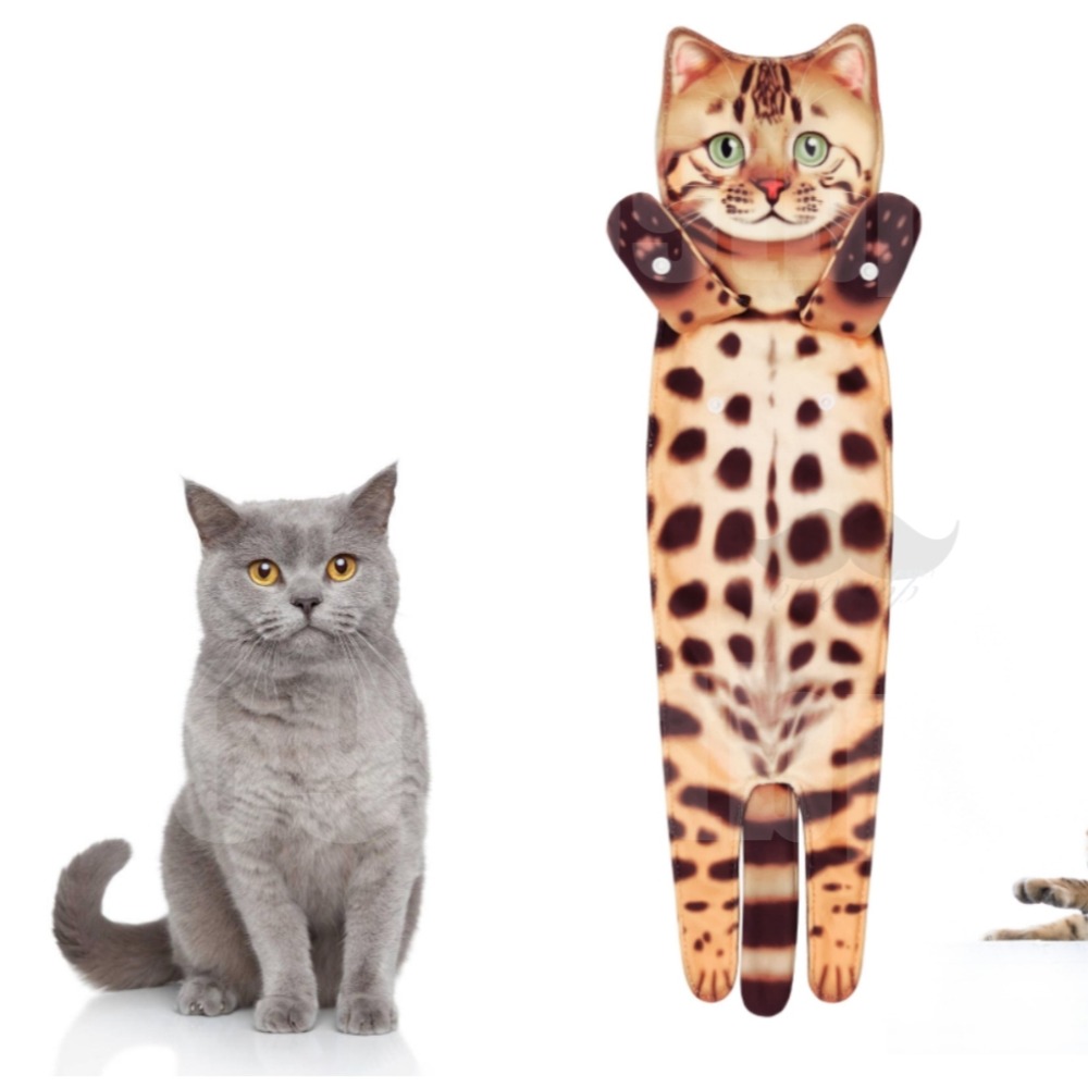 [台灣現貨]貓控必備 日系逼真可愛整隻貓咪擦手巾 毛巾吸水巾洗臉擦手造型小毛巾 布偶貓豹貓豹紋貓藍貓橘貓 貓奴 襪子-細節圖4