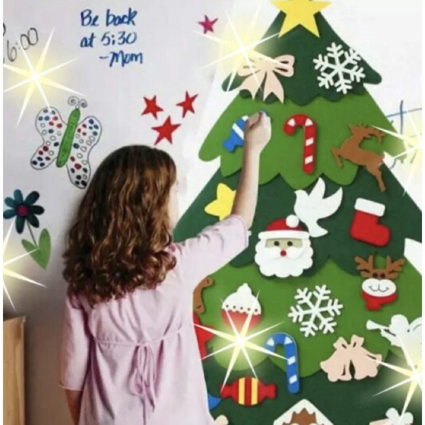 [現貨速發][送燈]毛氈聖誕樹 聖誕禮物 聖誕節 DIY聖誕樹 布裝飾聖誕樹 不織布聖誕樹 聖誕樹毛氈 聖誕節 聖誕裝飾-細節圖4