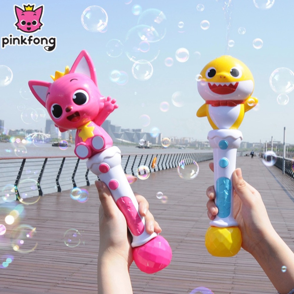 鯊魚寶寶 babyshark pinkfong 碰碰狐 自動燈光音樂 泡泡槍 泡泡棒 手動泡泡玩具 泡泡槍 水槍-細節圖5
