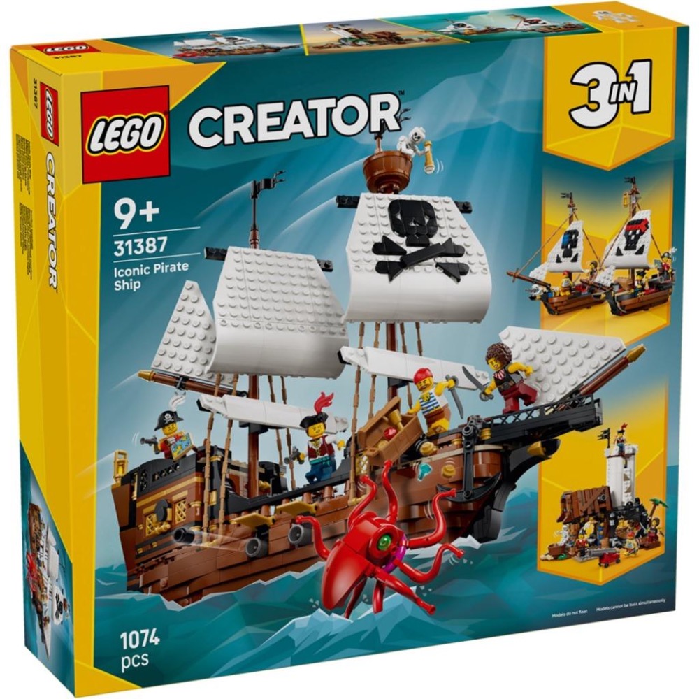 《蘇大樂高》 LEGO 31387 經典海盜船 創意三合一系列（全新）-細節圖2