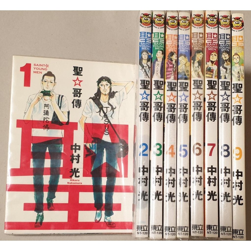 【漫畫】聖哥傳1~9 中村光  自有書/書況良好-細節圖2