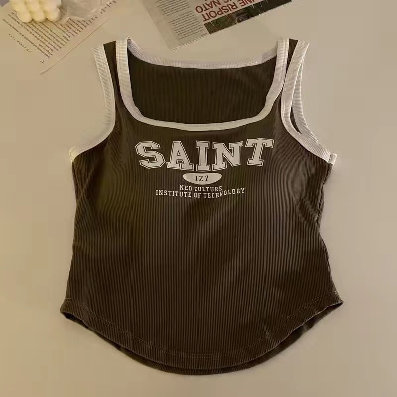 美式露側腰拼色背心❤️‍🔥-細節圖8