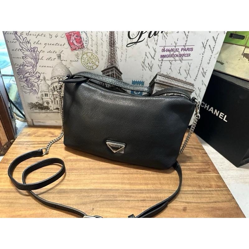 🔥 現貨【🇰🇷 Tanned】| 韓國 拉鍊牛皮手提斜背小側背包👜正韓 真皮系列 牛皮皮革 化妝品 東大門連線-細節圖4