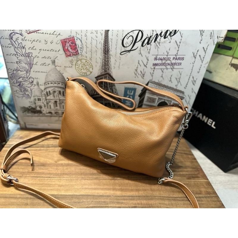 🔥 現貨【🇰🇷 Tanned】| 韓國 拉鍊牛皮手提斜背小側背包👜正韓 真皮系列 牛皮皮革 化妝品 東大門連線-細節圖5