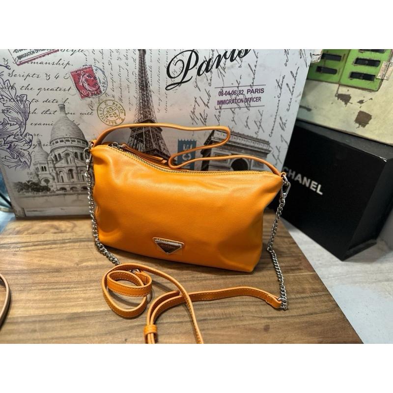 🔥 現貨【🇰🇷 Tanned】| 韓國 拉鍊牛皮手提斜背小側背包👜正韓 真皮系列 牛皮皮革 化妝品 東大門連線-細節圖6