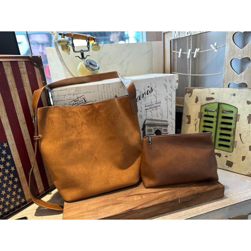 🔥 現貨【🇰🇷 Tanned】| 韓國 最新材質絨面水桶側背包👜正韓 流行包 水桶包-細節圖9