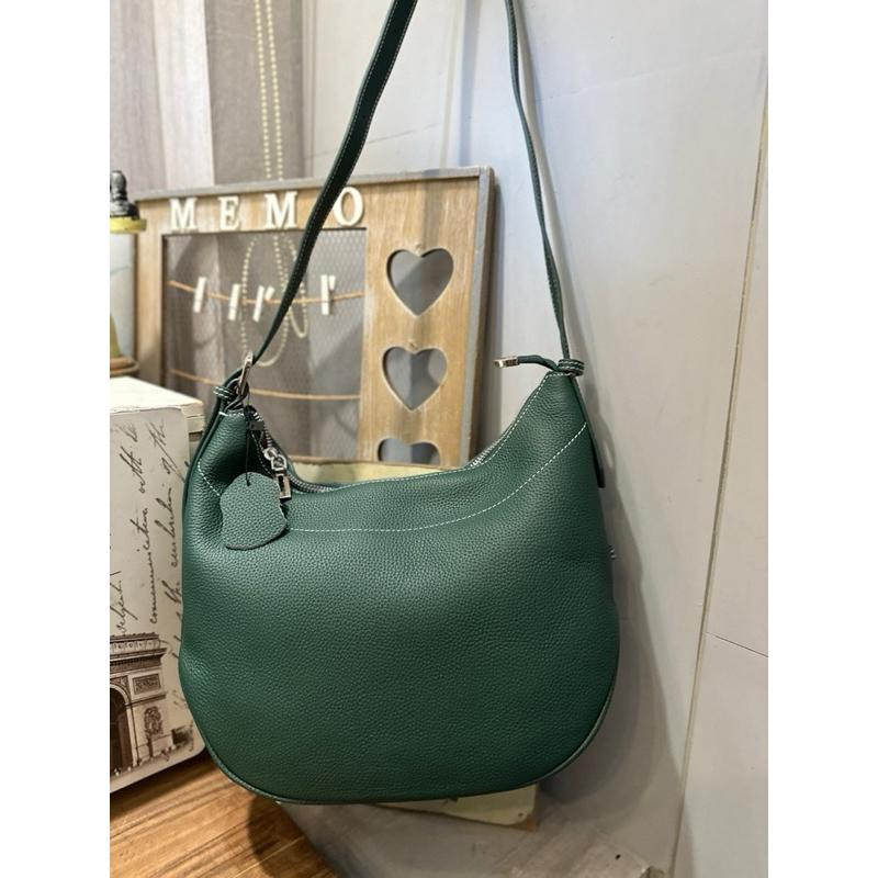 🔥 現貨【🇰🇷 Tanned】|韓國彎月斜背包👜正韓 真皮系列 牛皮皮革 化妝包 水餃包 上班包-細節圖3