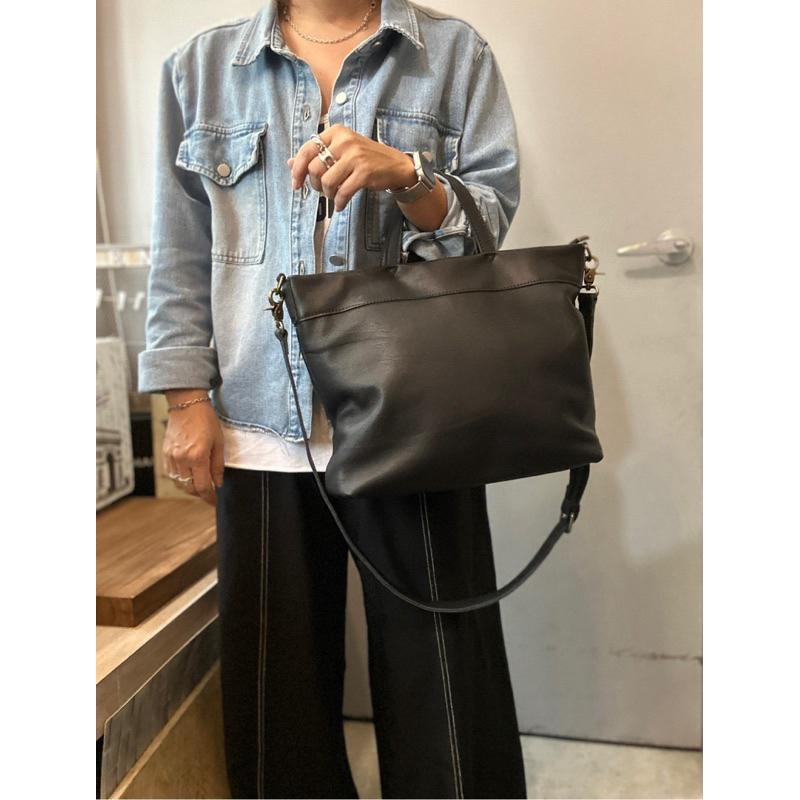 🔥 現貨【🇰🇷 Tanned】|韓國 2Story復古植鞣牛皮手提包👜正韓 真皮系列 牛皮皮革 長夾包 公事包-細節圖8