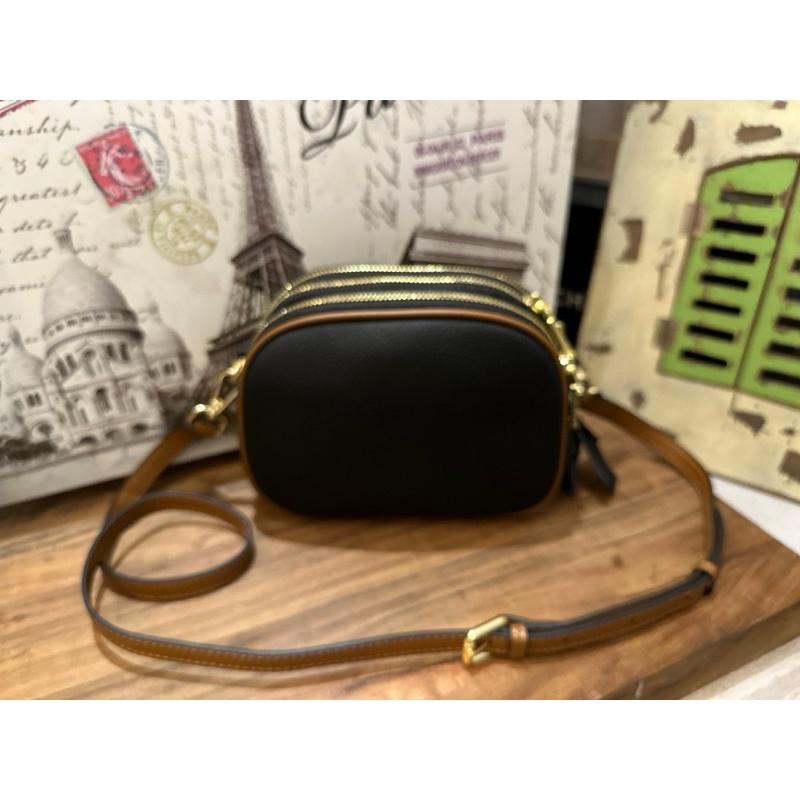 🔥 現貨【🇰🇷 Tanned】|韓國 牛皮三層拉鍊斜背小包👜正韓 真皮系列 牛皮皮革 側背小包 手提包 化妝包 相機包-細節圖2