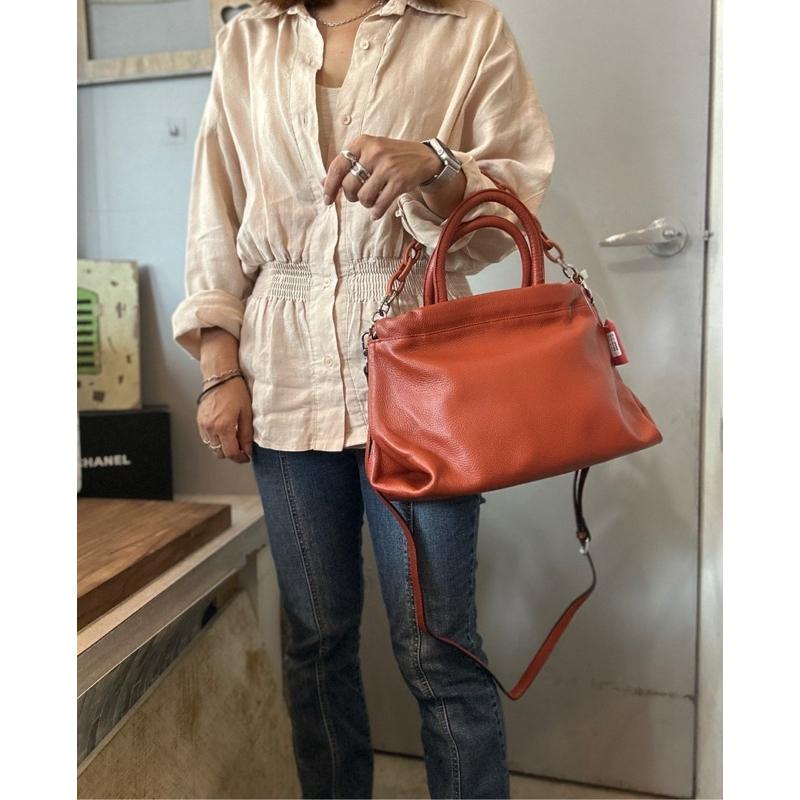 🔥 現貨【🇰🇷 Tanned】|韓國 牛皮鍊帶手提托特包👜 正韓 真皮系列 牛皮皮革 手提包 約會包-細節圖4