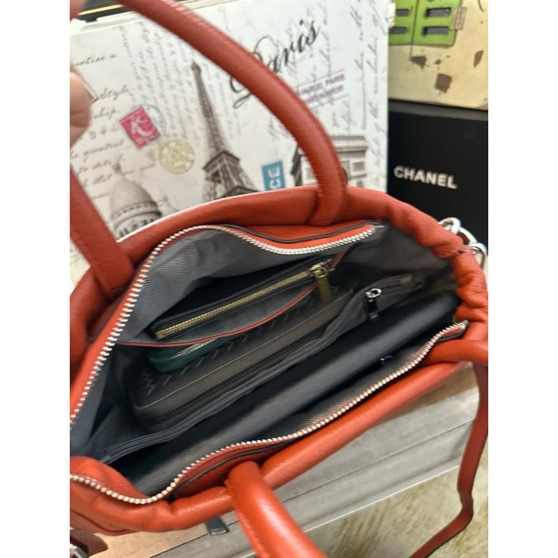 🔥 現貨【🇰🇷 Tanned】|韓國 牛皮鍊帶手提托特包👜 正韓 真皮系列 牛皮皮革 手提包 約會包-細節圖7