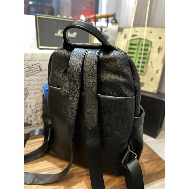 🔥 現貨【🇰🇷 Tanned】|韓國 牛皮前拉鍊後背包💼正韓 真皮系列 牛皮皮革 後背包 學生包 交換禮物-細節圖8