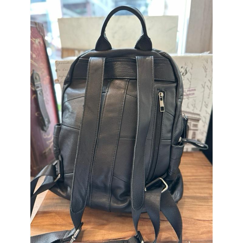 🔥 【🇰🇷 Tanned】|韓國 牛皮前拉鍊後背包👜正韓 真皮系列 牛皮皮革 電腦包 父親節禮物 男友禮物 真皮包-細節圖3