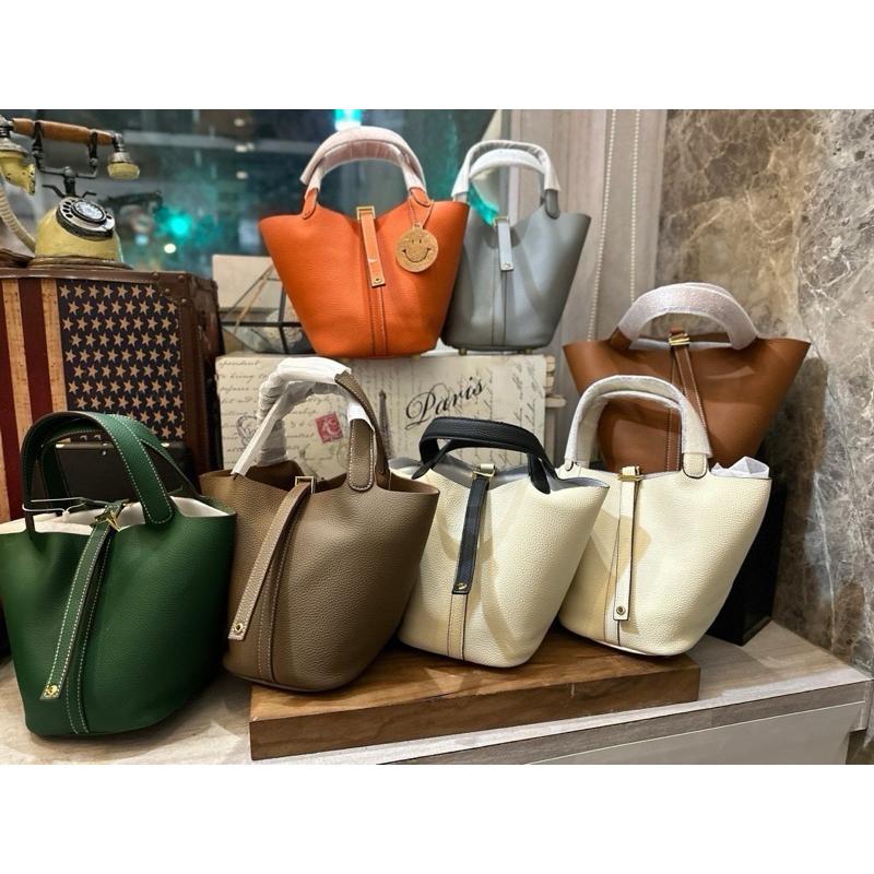 🔥 現貨【🇰🇷 Tanned】|韓國 經典菜藍子手提包👜正韓 真皮系列 牛皮皮革 買菜包 隨身包 手機包 交換禮物-細節圖2
