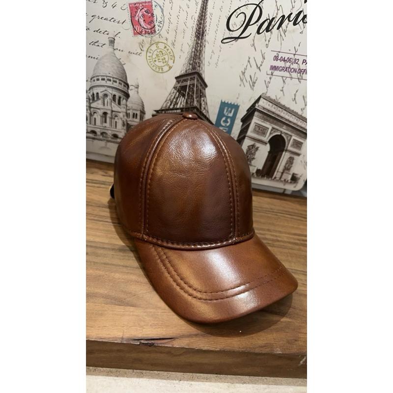 🔥 現貨【🇰🇷 Tanned】| 高階全植鞣羊皮真皮帽子🧢真皮系列 羊皮皮革 帽子 遮陽 復古 高品質帽-細節圖5
