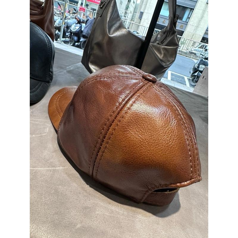 🔥 現貨【🇰🇷 Tanned】| 高階全植鞣羊皮真皮帽子🧢真皮系列 羊皮皮革 帽子 遮陽 復古 高品質帽-細節圖7