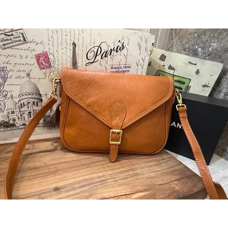 🔥 現貨【🇰🇷 Tanned】|韓國 2story信封蓋子英㒢斜背包👜正韓 真皮系列 牛皮皮革 公事包-細節圖4