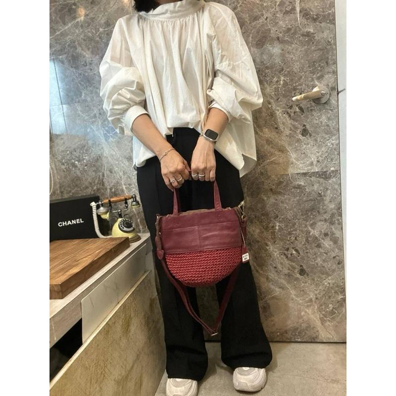 【🇮🇹 Tanned】【保固】部分現貨🔥|義大利牛皮下配棉線編織側背包 編織包 牛皮包 真皮系列 保值包-細節圖5