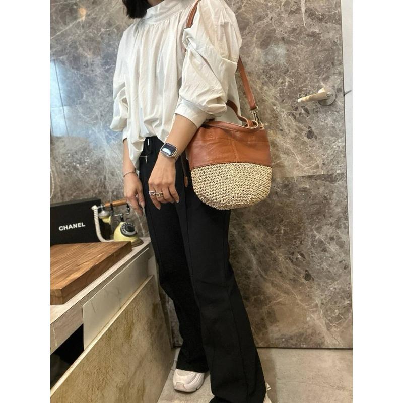 【🇮🇹 Tanned】【保固】部分現貨🔥|義大利牛皮下配棉線編織側背包 編織包 牛皮包 真皮系列 保值包-細節圖7