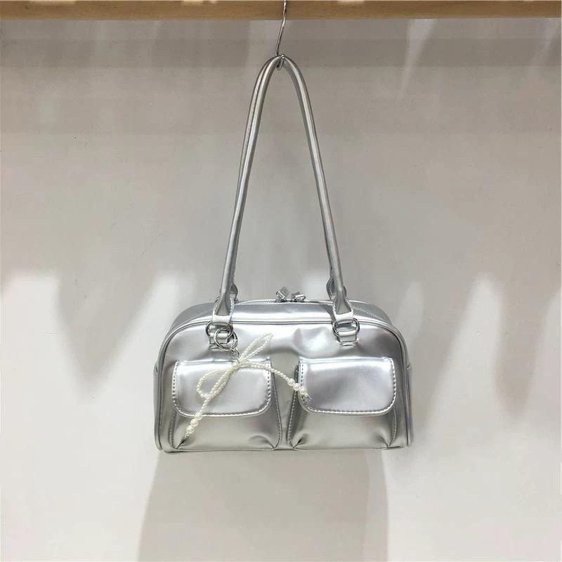 🔥 現貨【🇰🇷 Tanned】|韓國 雙口袋pu材質手提包👜正韓 隨身包 手提包 輕旅行包🧳-細節圖2