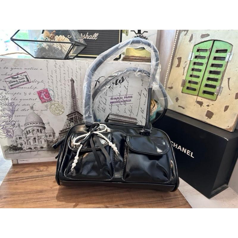 🔥 現貨【🇰🇷 Tanned】|韓國 雙口袋pu材質手提包👜正韓 隨身包 手提包 輕旅行包🧳-細節圖4