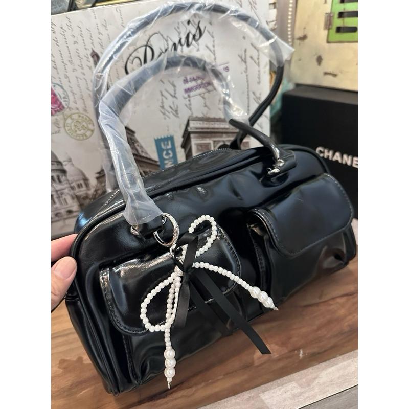 🔥 現貨【🇰🇷 Tanned】|韓國 雙口袋pu材質手提包👜正韓 隨身包 手提包 輕旅行包🧳-細節圖5