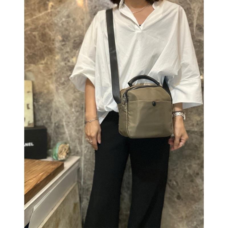 🔥 現貨【🇰🇷 Tanned】|韓國 手提雙層拉鍊斜背包👜正韓 輕便系列 旅行包 露營包 防水包-細節圖4
