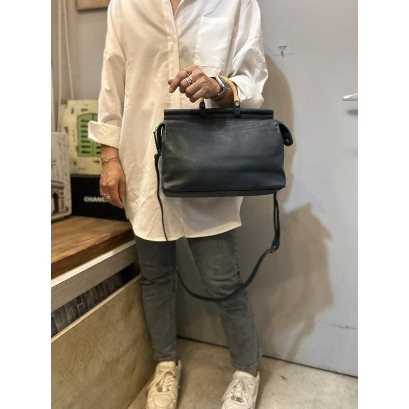 🔥 現貨【🇰🇷 Tanned】|韓國 木把牛皮質感手提包👜正韓 真皮系列 牛皮皮革 商務包 公事包 母親節禮物-細節圖6