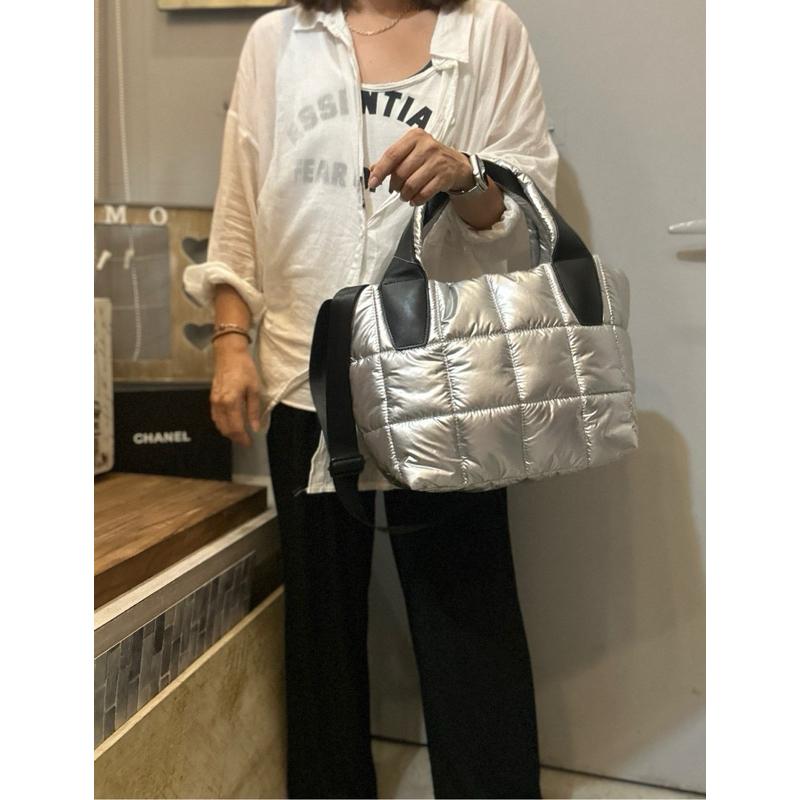 🔥 現貨【🇰🇷 Tanned】|韓國 熱賣拉鍊空氣舖棉手提包👜正韓 輕便包 媽媽包 空氣包 化妝包-細節圖6
