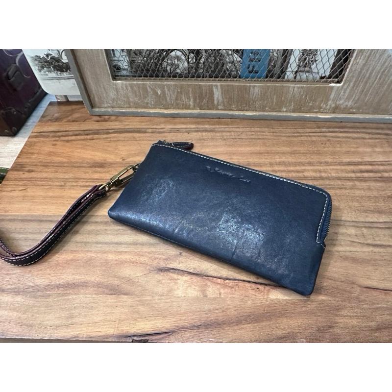 現貨🔥 【🇰🇷 Tanned】|韓國 2story質感超好的復古拉鍊手拿長夾👜正韓 真皮系列 牛皮皮革 復古包 零錢包-細節圖4