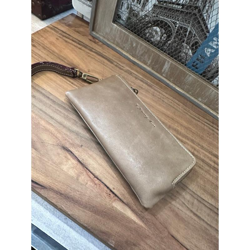 現貨🔥 【🇰🇷 Tanned】|韓國 2story質感超好的復古拉鍊手拿長夾👜正韓 真皮系列 牛皮皮革 復古包 零錢包-細節圖7