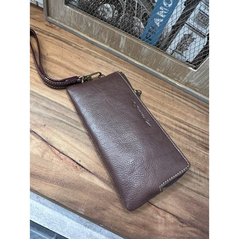 現貨🔥 【🇰🇷 Tanned】|韓國 2story質感超好的復古拉鍊手拿長夾👜正韓 真皮系列 牛皮皮革 復古包 零錢包-細節圖8