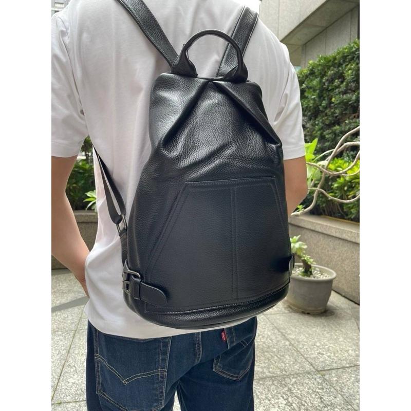 🔥 現貨【🇰🇷 Tanned】|韓國 牛皮防盜拉鍊後背包👜正韓 真皮系列 牛皮皮革 男友禮物 父親節禮物 斜背包-細節圖3