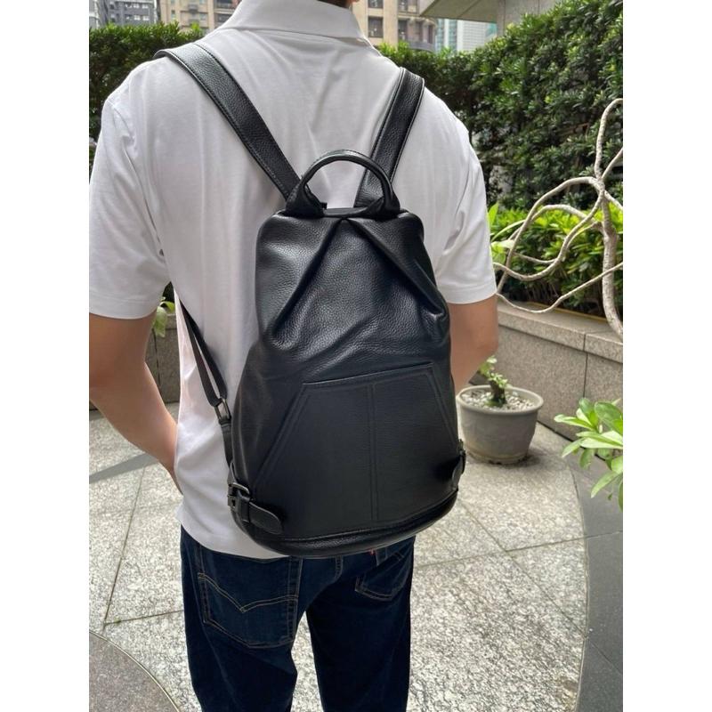 🔥 現貨【🇰🇷 Tanned】|韓國 牛皮防盜拉鍊後背包👜正韓 真皮系列 牛皮皮革 男友禮物 父親節禮物 斜背包-細節圖5