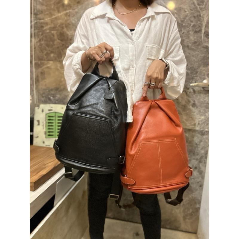 🔥 現貨【🇰🇷 Tanned】|韓國 牛皮防盜拉鍊後背包👜正韓 真皮系列 牛皮皮革 男友禮物 父親節禮物 斜背包-細節圖8