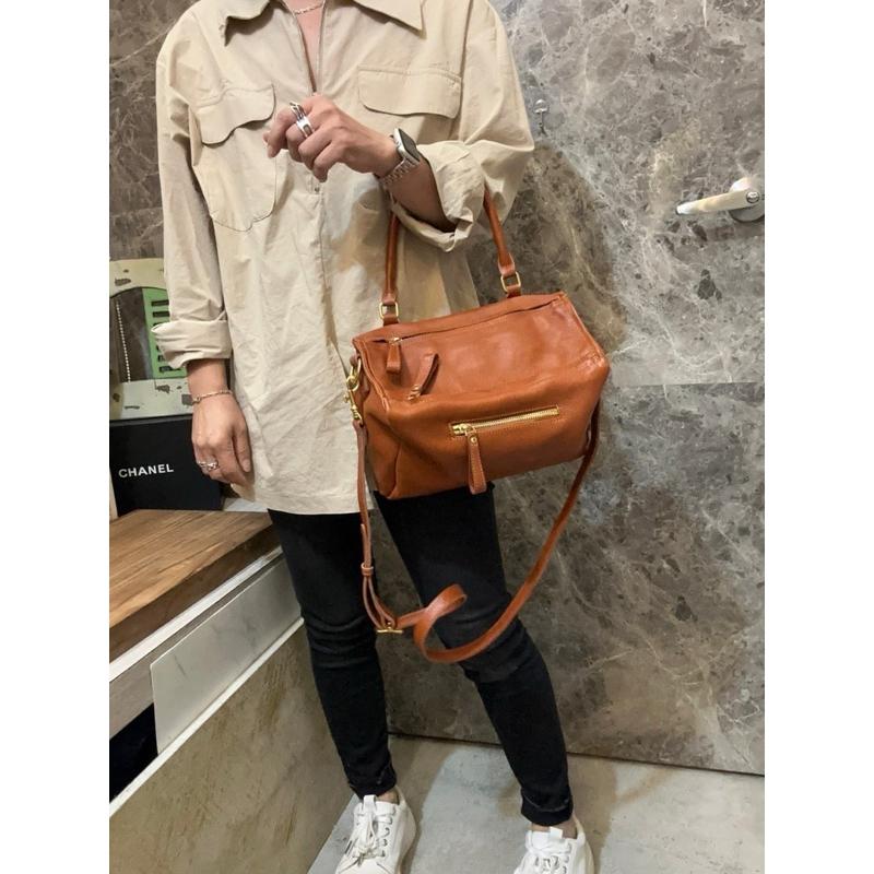 🔥 現貨【🇰🇷 Tanned】|韓國 牛皮潘朵拉盒子手提側背包👜正韓 真皮系列 牛皮皮革 父親節禮物 母親節禮物 公事包-細節圖2