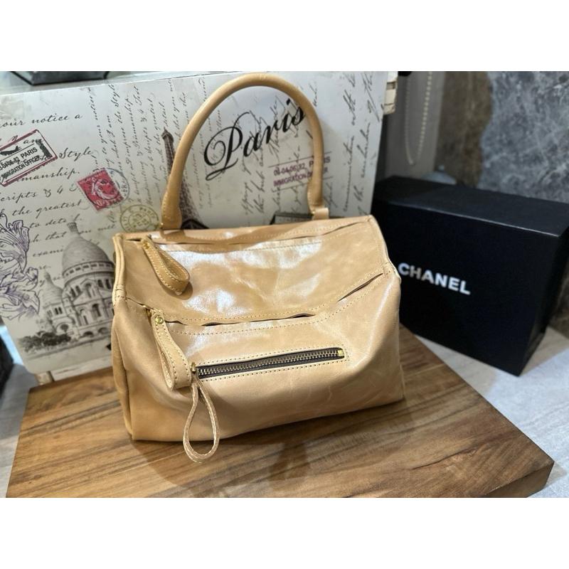 🔥 現貨【🇰🇷 Tanned】|韓國 牛皮潘朵拉盒子手提側背包👜正韓 真皮系列 牛皮皮革 父親節禮物 母親節禮物 公事包-細節圖5