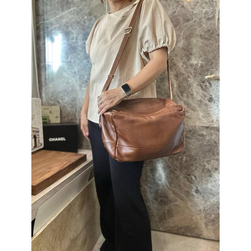 🔥 現貨【🇰🇷 Tanned】|韓國 牛皮系列特殊造型前拉鍊方盒子側背包👜正韓 真皮系列 牛皮皮革 公事包 品味包-細節圖6