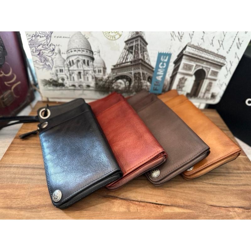 🔥 現貨【🇮🇹Tanned】|義大利 植鞣牛皮材質復古長假👜真皮系列 牛皮皮革 母親節禮物 週年禮物 手機包 長輩禮物-細節圖3