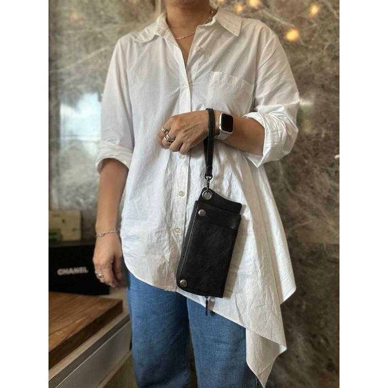 🔥 現貨【🇮🇹Tanned】|義大利 植鞣牛皮材質復古長假👜真皮系列 牛皮皮革 母親節禮物 週年禮物 手機包 長輩禮物-細節圖6