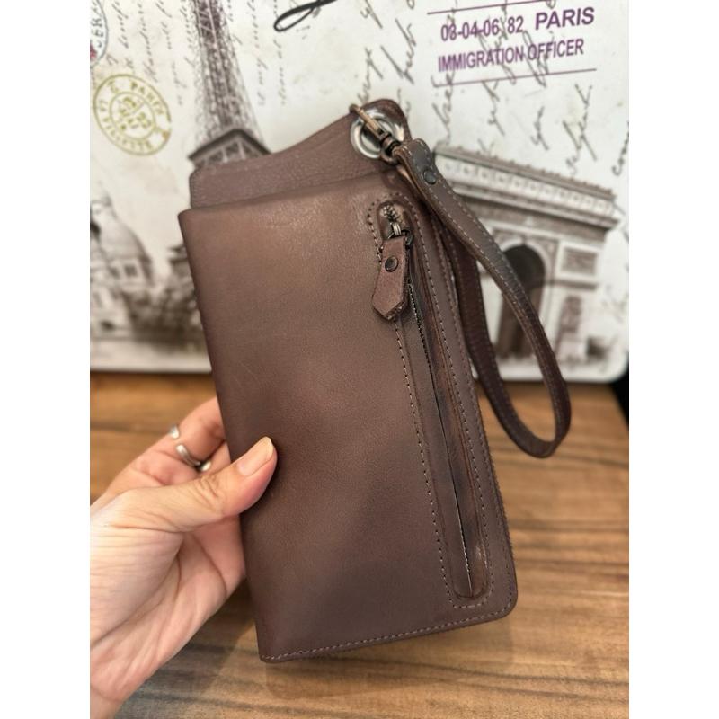 🔥 現貨【🇮🇹Tanned】|義大利 植鞣牛皮材質復古長假👜真皮系列 牛皮皮革 母親節禮物 週年禮物 手機包 長輩禮物-細節圖8