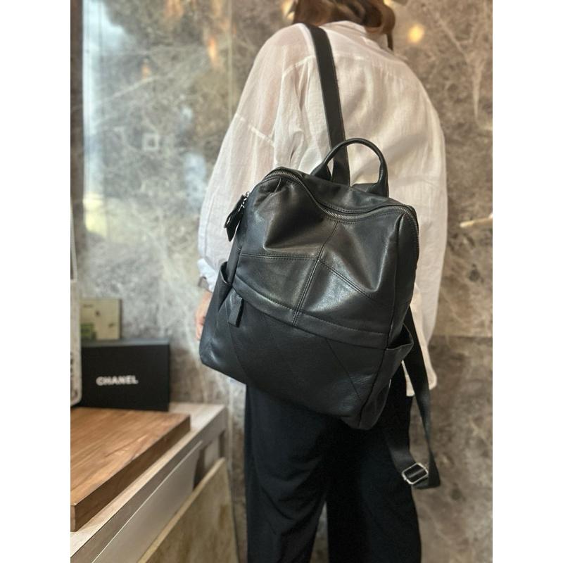 🔥 現貨【🇰🇷 Tanned】|韓國 牛皮ㄇ型型拉鍊後背包👜正韓 真皮系列 牛皮皮革 父親節禮物 男友禮物 週年禮物-細節圖4