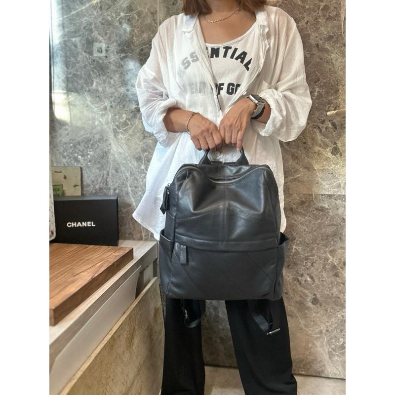 🔥 現貨【🇰🇷 Tanned】|韓國 牛皮ㄇ型型拉鍊後背包👜正韓 真皮系列 牛皮皮革 父親節禮物 男友禮物 週年禮物-細節圖6