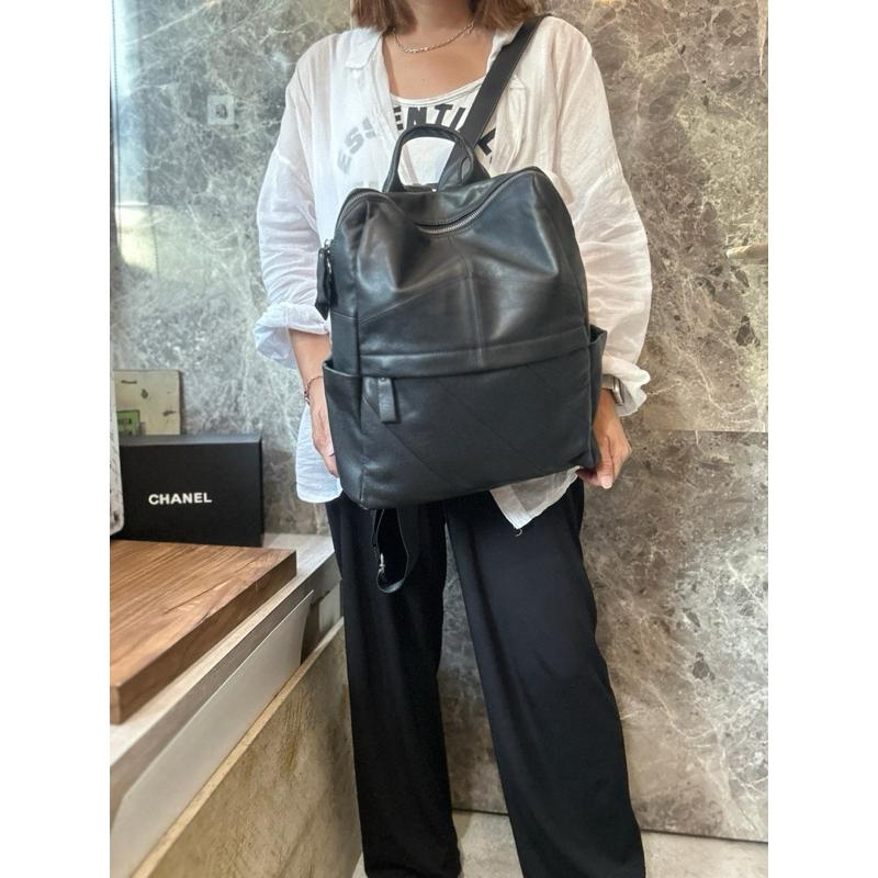 🔥 現貨【🇰🇷 Tanned】|韓國 牛皮ㄇ型型拉鍊後背包👜正韓 真皮系列 牛皮皮革 父親節禮物 男友禮物 週年禮物-細節圖7