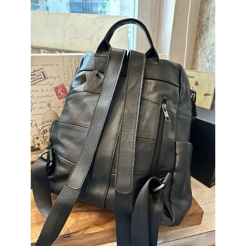 🔥 現貨【🇰🇷 Tanned】|韓國 牛皮ㄇ型型拉鍊後背包👜正韓 真皮系列 牛皮皮革 父親節禮物 男友禮物 週年禮物-細節圖9