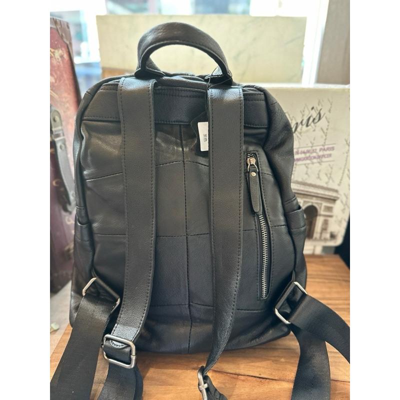 🔥 現貨【🇰🇷 Tanned】|韓國 牛皮前蓋子口袋拉鍊後背包👜正韓 真皮系列 牛皮皮革 父親節禮物 男友禮物 週年禮物-細節圖9