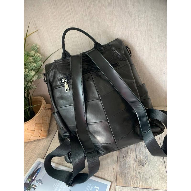 🔥 限量現貨【🇰🇷 Tanned】|韓國 方胖子牛皮後背包🎒正韓 真皮系列 牛皮皮革 精品包 手提包 側背包 出國旅遊包-細節圖4