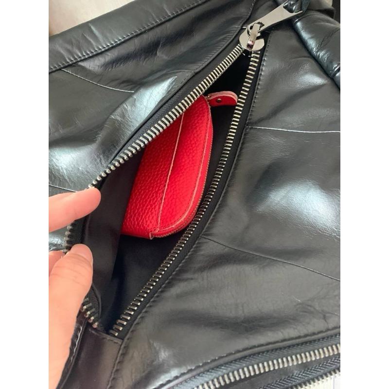 🔥 限量現貨【🇰🇷 Tanned】|韓國 方胖子牛皮後背包🎒正韓 真皮系列 牛皮皮革 精品包 手提包 側背包 出國旅遊包-細節圖5