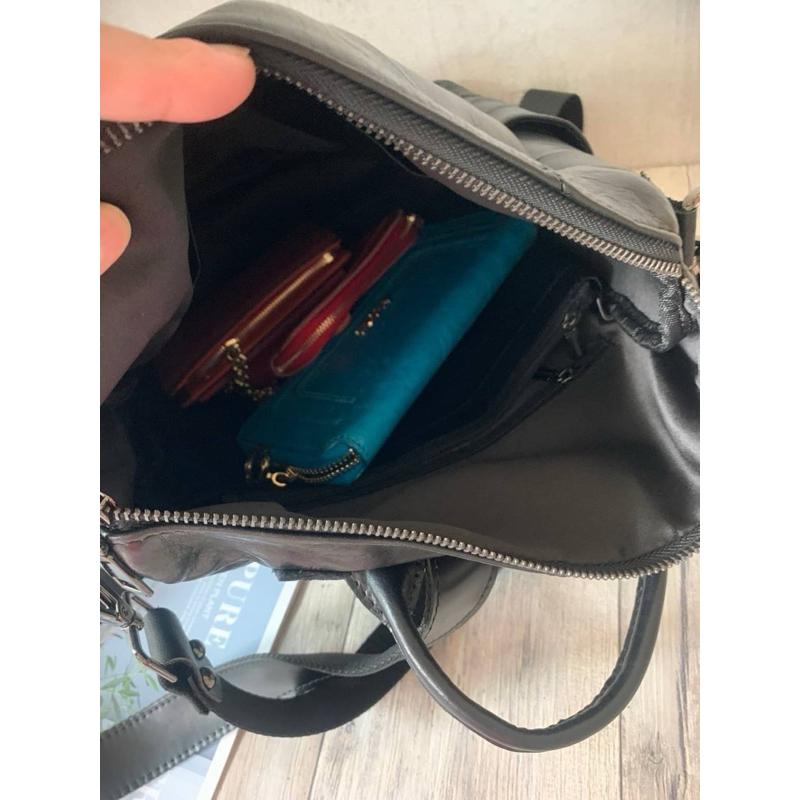 🔥 限量現貨【🇰🇷 Tanned】|韓國 方胖子牛皮後背包🎒正韓 真皮系列 牛皮皮革 精品包 手提包 側背包 出國旅遊包-細節圖7