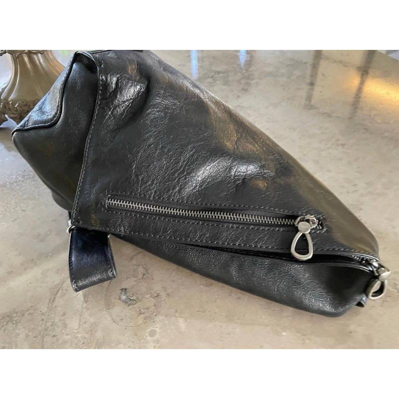 🔥 現貨【🇰🇷 Tanned】|韓國 個性直立真皮胸包👜正韓 真皮系列 牛皮皮革 父親節禮物 生日禮物 腰包 胸包-細節圖6